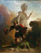 Alexandre-Evariste Fragonard Don Juan and the statue of the Commander oil